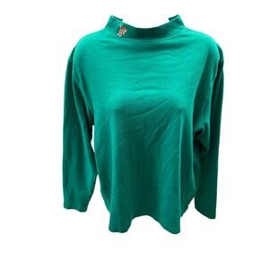 Vintage 90s Westbound Size Large cottonMock Neck Sweater Cobain Knit